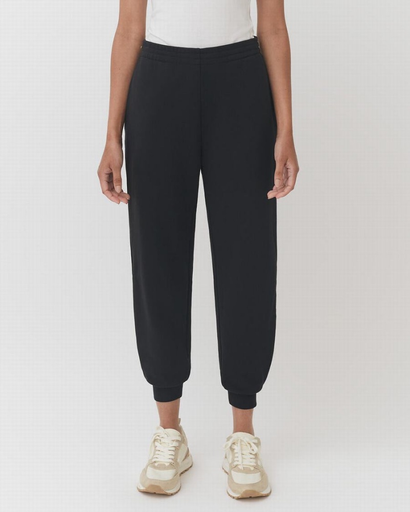 Pantalon Jogging Cuyana Terry Sculpted Noir Femme | GNV-6472807