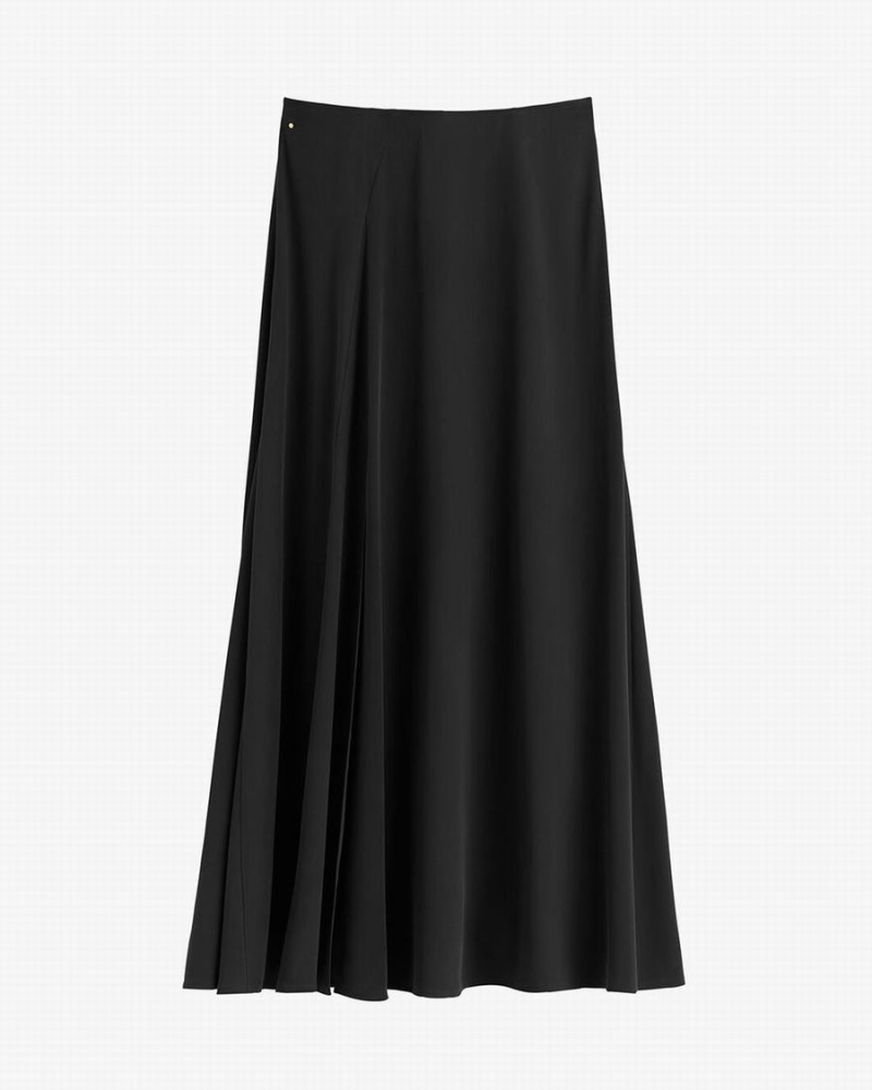 Jupes Cuyana Washable Silk Maxi Noir Femme | MDF-8672723