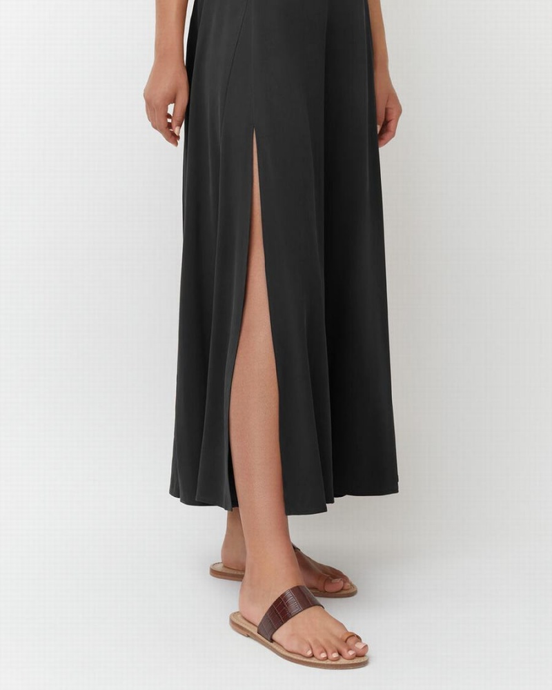 Jupes Cuyana Washable Silk Maxi Noir Femme | MDF-8672723