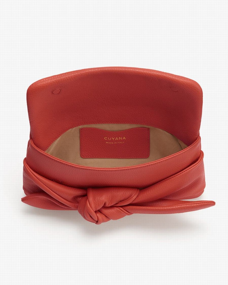 Pochettes Cuyana Bow Corail Foncé Femme | KNU-5458006