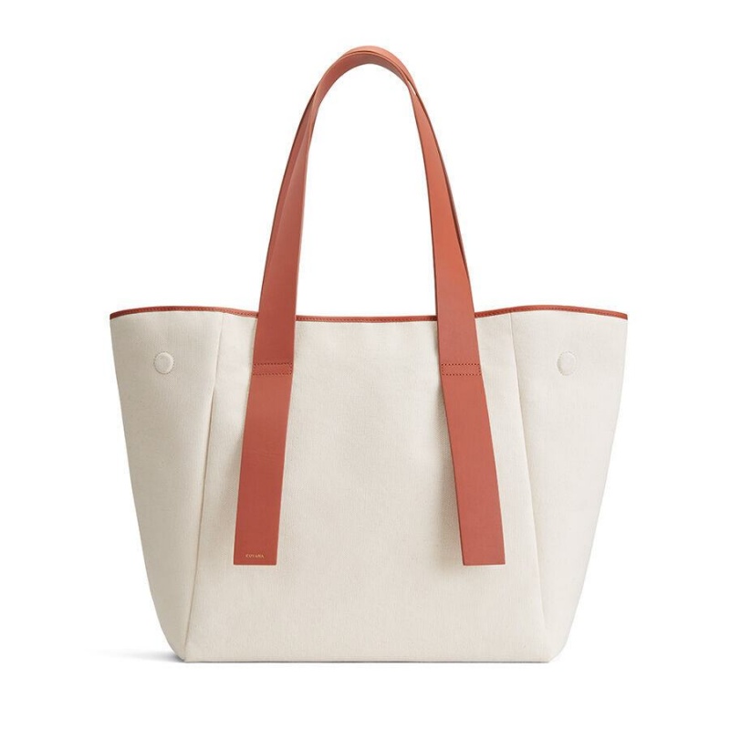 Sacs Fourre Tout Cuyana Tela Beige Femme | MKD-0902012